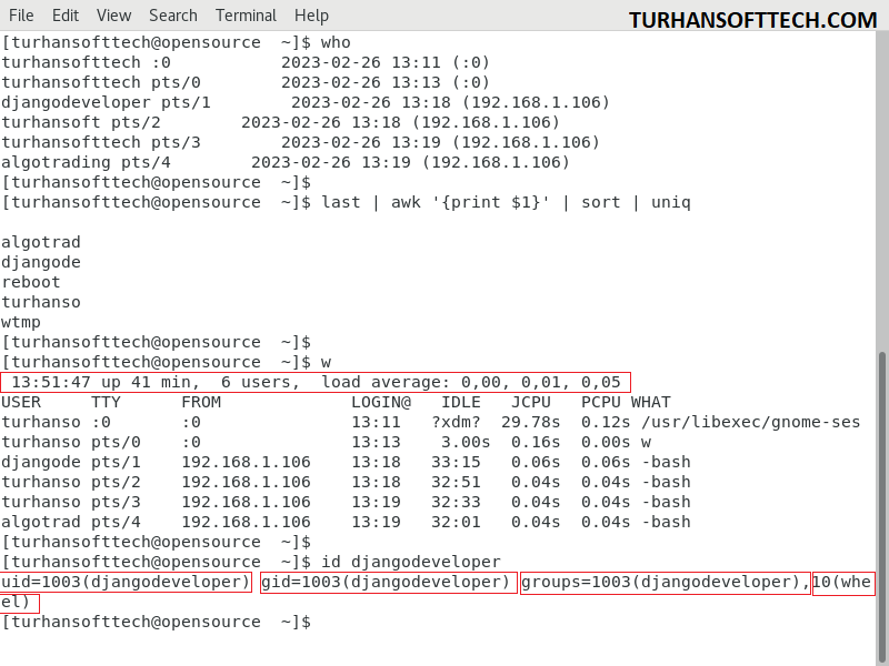 Monitor User Commands