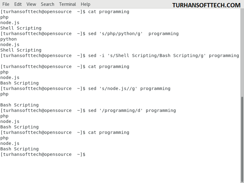 Sed Command Linux
