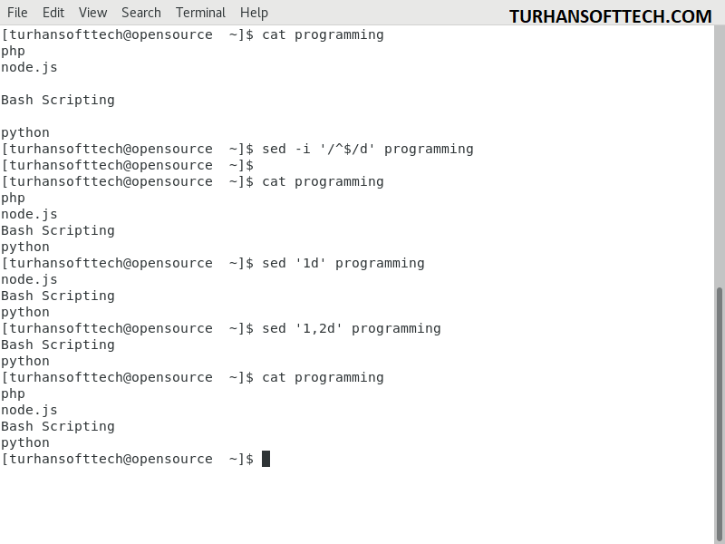Sed Command Linux