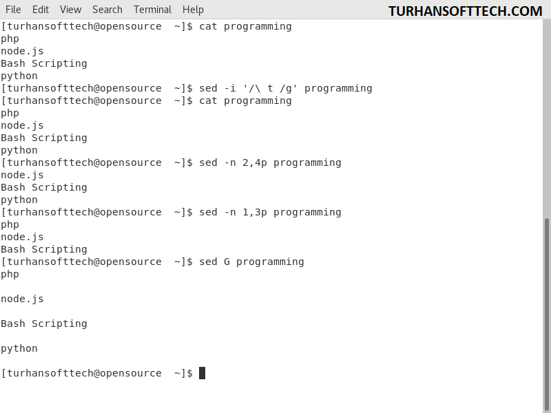 Sed Command Linux