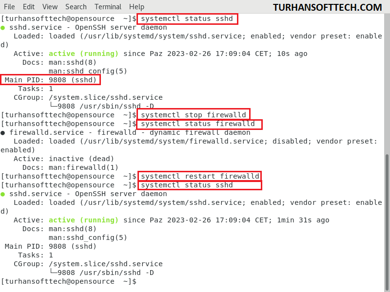 systemctl linux command