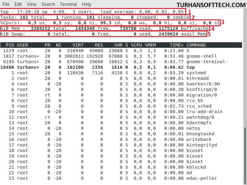 top linux command