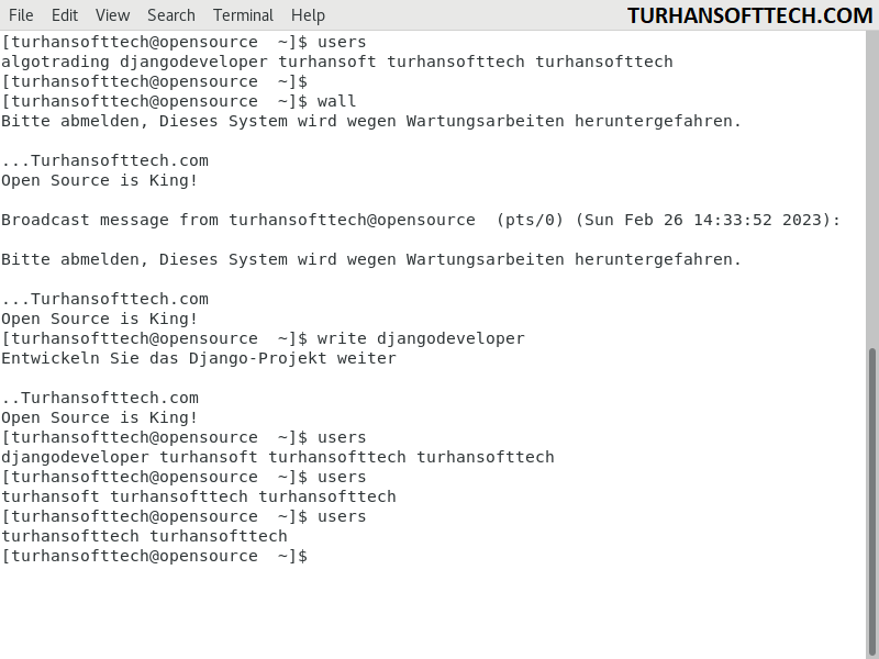 User to User Communication in Linux